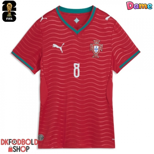 Portugal Bruno Fernandes #8 Hjemmebanetrøje Dame VM 2026 Kort ærmer